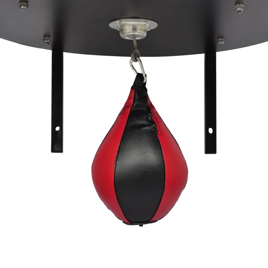 Speedball-Plattform Set mit Stahlrahmen, Boxbirne für Boxtraining, inkl. schwenkbarem Wirbel für Fitnessstudio und Home-Workout, schwarz