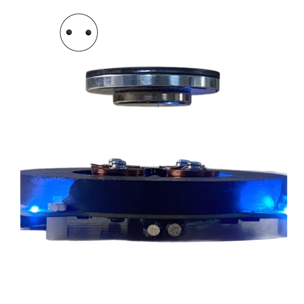 Modulo di Levitazione Magnetica da 500g con LED + Alimentatore - Tecnologia di Sospensione Magnetica A Circuito Analogico Core, Spina EU.