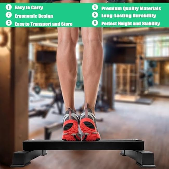 Steel Calf Raise Bar, Standing Calf Raise Platform Machine, Calf Raise Block Rack for Calf Stretching, Squat, Foot Stretch