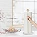 Y Luxe Gingko White-Gold Marble Countertop Paper Towel Holder - Elegant Kitchen/Bathroom Accessory -Standing Paper Towel Holder, Kitchen Paper Towel Roll Holder- for Bathroom Kitchen Countertop
