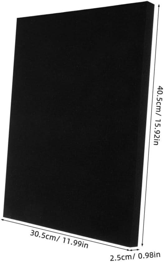 Milisten 4pcs Black Foam Sheets 405x305x25mm Thick High-density Packaging Foam Padding for Mailing, Cushioning Inserts for Shipping and DIY Craft Projects