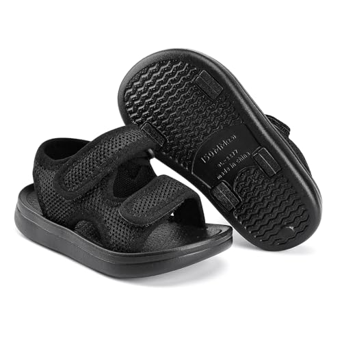 Toddler Summer Slide Sandals for Girls and Boys,Mesh Open Toe,Non-Slip Sole, and Adjustable Straps,Baby Walking Shoes for Kids Ages 1-64