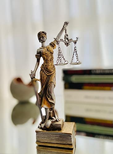 Deusa Da Justiça Estátua Dama Símbolo Direito Themis 18 Cm