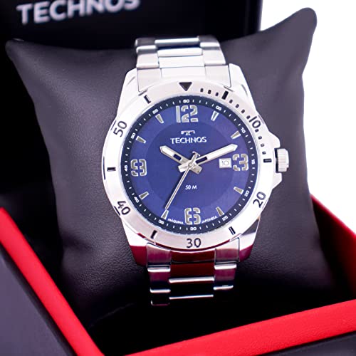 Relógio Masculino Technos Analógico Prata Militar 2115MYN/1A Calendário