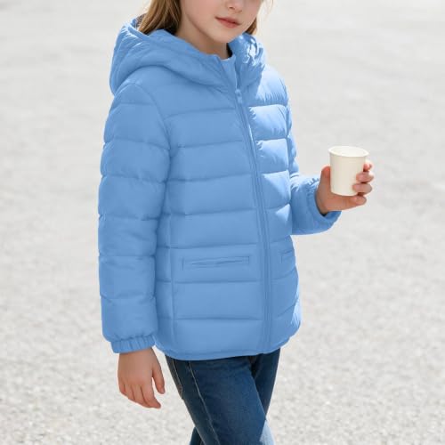 Qedqyi Girls Winter Coat Lightweight Warm Puffer Jackets with Pockets - image 3