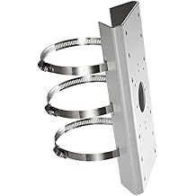 KENUCO PM DS-1275ZJ Universal Vertical Pole Mount Adapter for Most Wall Mounts Cameras PTZ White-1 PK