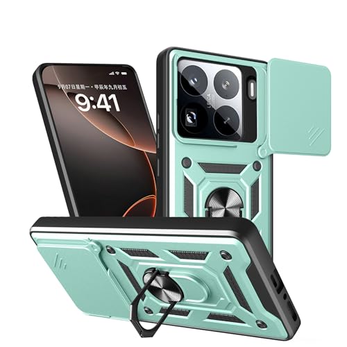 Coque Xiaomi 15 Pro 5G verte en PC rigide double couche anti-choc