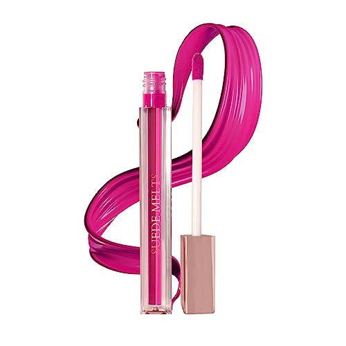 Image of Bergamot Beaute Matte Liquid Lipstick Suede Melts Non Transfer, Waterproof, Kiss Proof Long Lasting Upto 8 + Hours For Womens 2.1ml (Pinktastic)