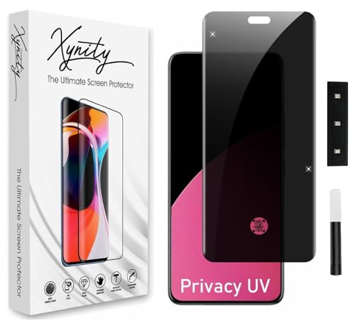 Image of Xynity Ultra Privacy Curved UV Tempered Glass Screen Protector for Xiaomi 14 CIVI : Full Screen Coverage with Easy Installation Kit (Scratch Resistant)