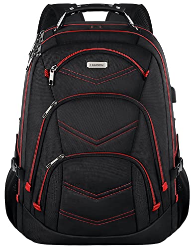 Travel Laptop Backpack For Men Women,Extra Large 17.3''Gaming Laptop Backpacks With Usb Charging Port,Tsa Friendly Flight Approved Rfid Anti Theft Adjustable Chest Strap,College Bookbag School Student #TOP5