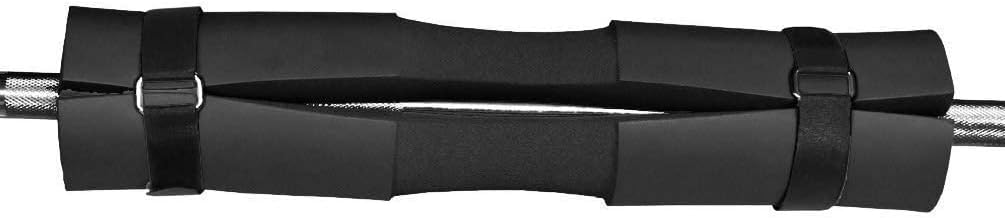 IADUMO Barbell Pad for Hip Thrusts, Squats and Lunges - Weightlifting Bar Neck & Shoulder Protective Cushion - Foam Sponge Pad with Secure Straps for Standard and Olympic Bars
