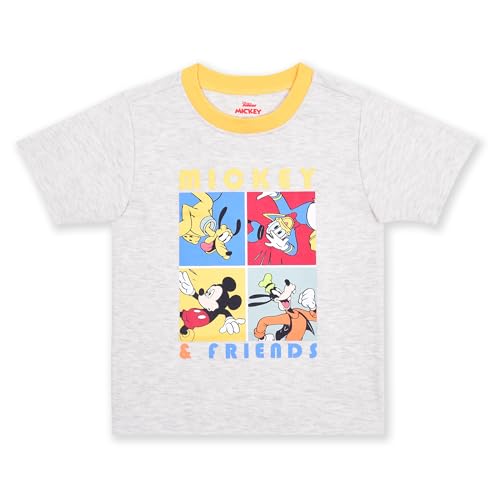 Image of Disney Mickey and Friends Boys 2 Piece Short Sleeve T-Shirt and Shorts Set for Infants and Toddlers