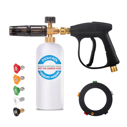 Product Image of the DUSICHIN DUS-018 Foam Cannon Lance Pressure Washer Nozzle Tip Spray Gun 3000 PSI Jet Wash Car Detailing