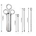Meat Injector Stainless 2 oz Marinade Syringe & 3 Flavor Injection Needles for BBQ Turkey Chicken