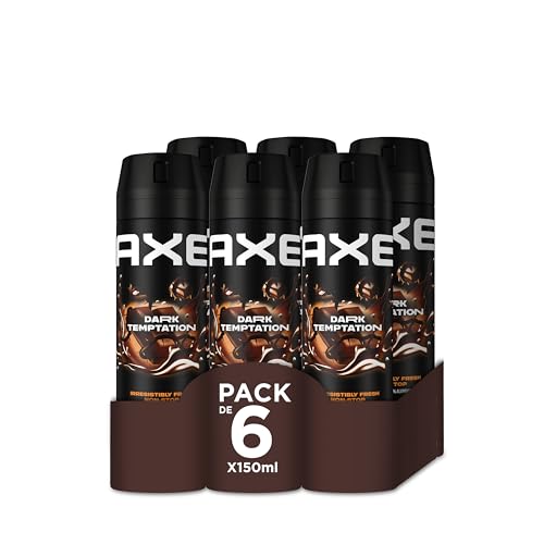 Axe Dark Temptation Desodorante - 150 ml - Pack de 6, El embalaje puede variar