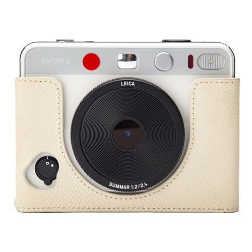 Étui pour Leica Sofort 2 protège des rayures avec cuir blanc fait main