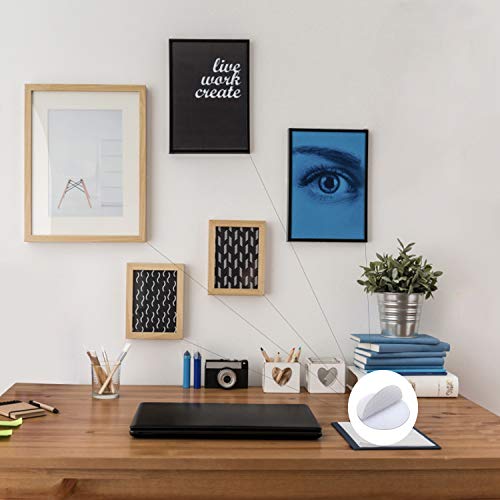 Braveshine Adhesive Dots Tape - Heavy Duty Round Sticky Pads Wall Mounting Fastener White Hook Loop Tape For Cable Management, Home Or Office Use - Removable And Reusable - 12 Sets, Diameter 2 Inch #TOP2