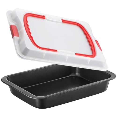 MGE - Roasting Baking Tin Tray with Lid - Non Stick Roasting Oven Baking Tin Tray - Roasting Pan - Carbon Steel - 36 x 23 cm - Image 4