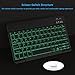 Backlit Bluetooth Keyboard Small Portable Wireless Keyboard Rechargeable Illuminated for Android Samsung Tablet Cell Phone Smartphone iPad A16 11th 10th Generation iPad Pro Air Mini iPhone (Black)