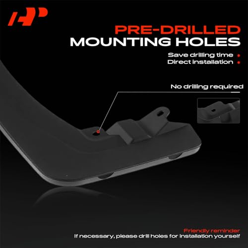Image of A-Premium Mud Flaps, No Drilling Required Splash Guards with Accessories | Compatible with BMW X4 2019-2020 Sport Utility, Set of 4 Front and Rear