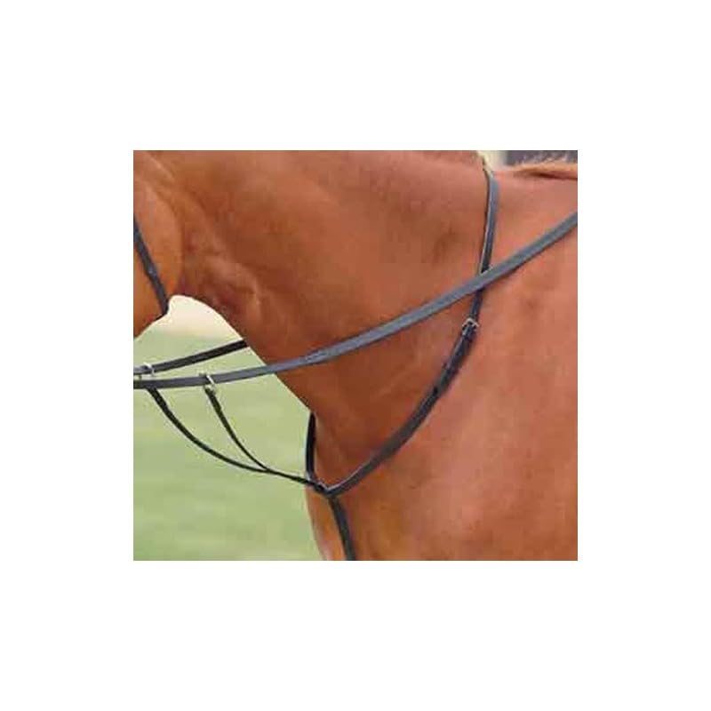 Leather Adjustable Running Martingale - All Sizes - Black/Brown Brown / Cob