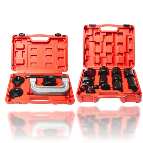 PMD Products 21-Piece Ball Joint Press Kit for Trucks, Cars, and 4WD Vehicles - Heavy Duty Forged Steel Ball Joint Removal Tool with Complete Adapters and Dual Carrying Cases