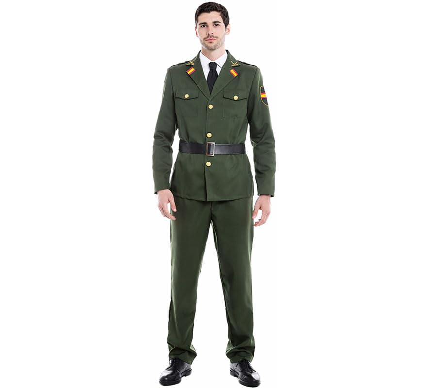 Partilandia | Disfraz de Guardia Civil Verde para hombre (Talla M)