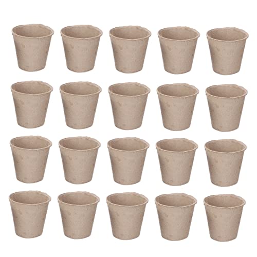 Happyyami 40 Piezas Taza De Pulpa para Jardineria Contenedores Recipientes para Plantar Tazas Plantas Cacerola Accesorios para Macetas Bote De Papel Taza De Vivero Maceta De Jardineria