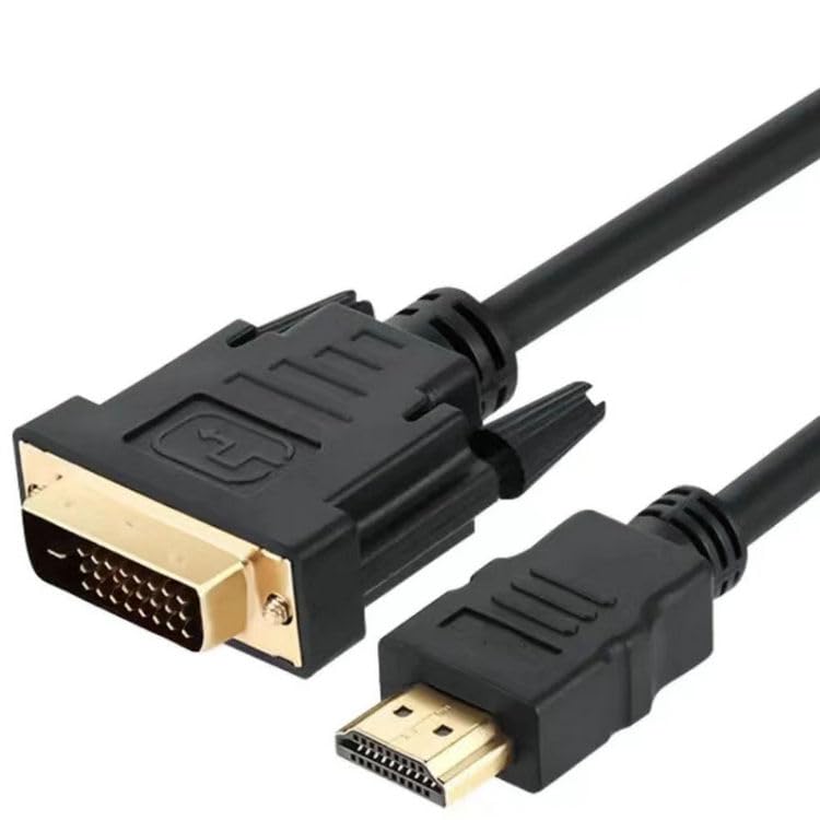 Image of 1.8m / 5.90ft DVI to HDMI Cable, HDMI Male to DVI Male Bi-Directional Adapter Cable, 24+1 | High Speed Cable Support 1080P HD for Raspberry Pi, Roku, Xbox One.