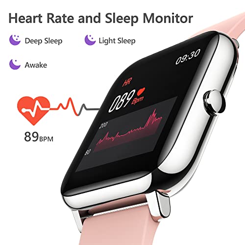 image for KALINCO Smart Watch, Fitness Tracker with Heart Rate Monitor, Blood Pr