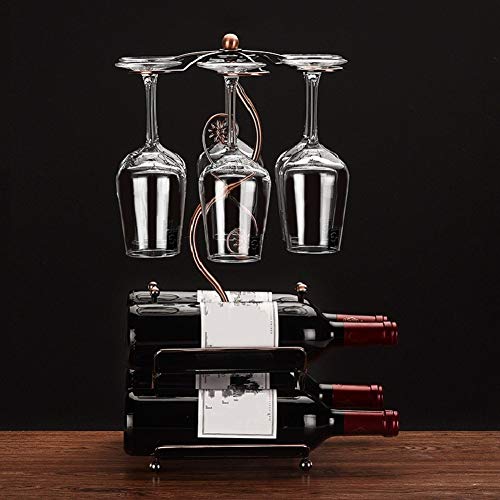 Soporte para botellas de vino rústico de mesa miniatura 1