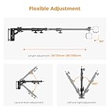 K&F CONCEPT Wall Mount Triangle Boom Arm 39.37inch/100cm, Ring Light Mount 180°Flexible Rotation for Photography, Studio Video Light, Monolight, Softbox, Reflector, Photography - Image 2