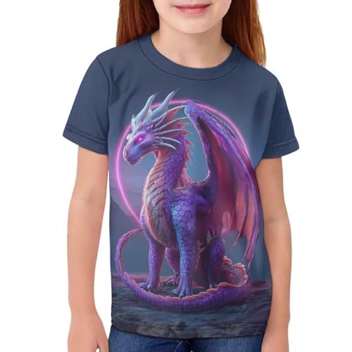 Image of Kids Graphic T-Shirt Boys Girls Novelty Tees Top Short Sleeve Shirts Summer Blouses 3-16