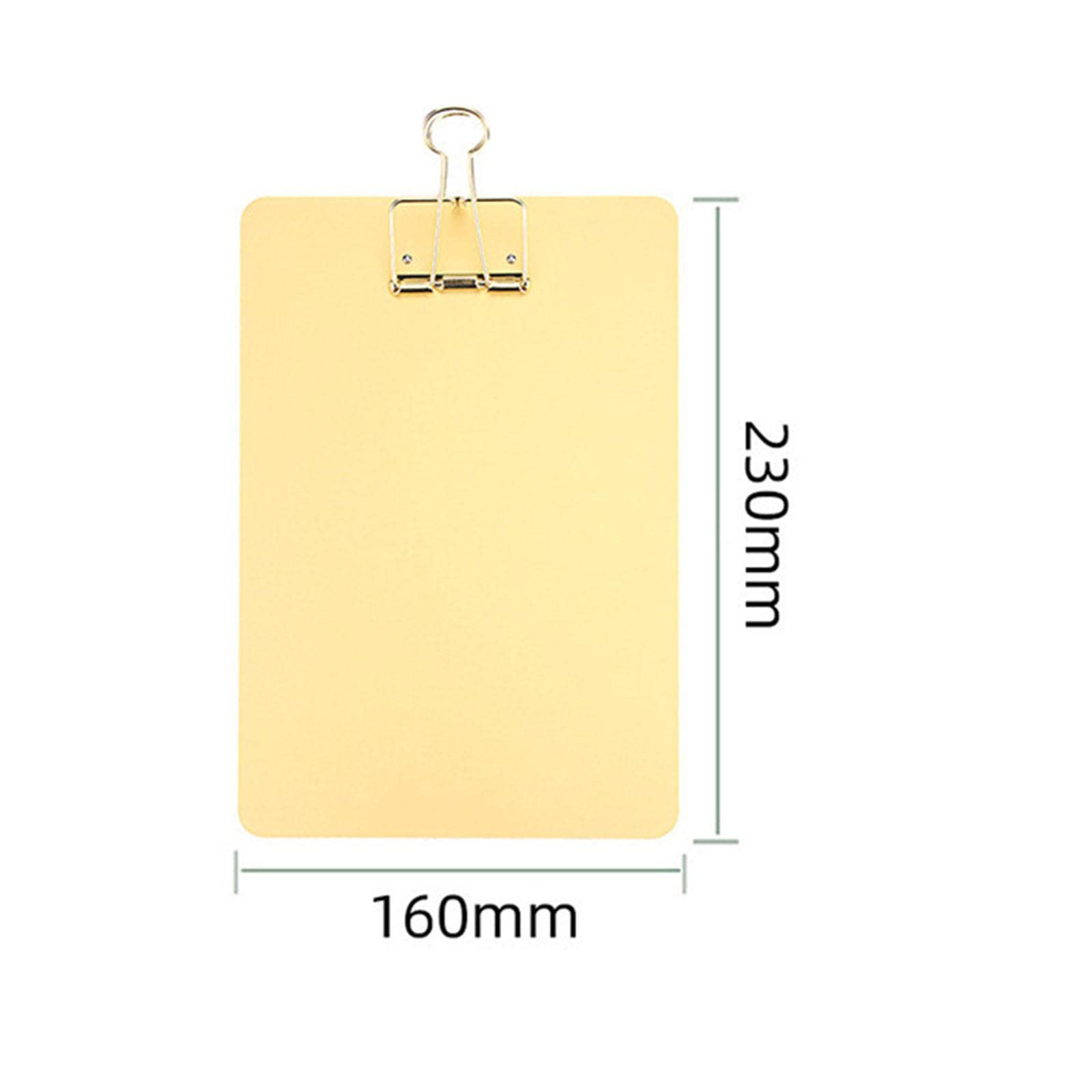 Clips de Papel Foldback Clip Binder Clips, Portapapeles de Papel A4 Portapapeles con Suministros de Cola Larga Hueca, Rosa (Color : Gold)