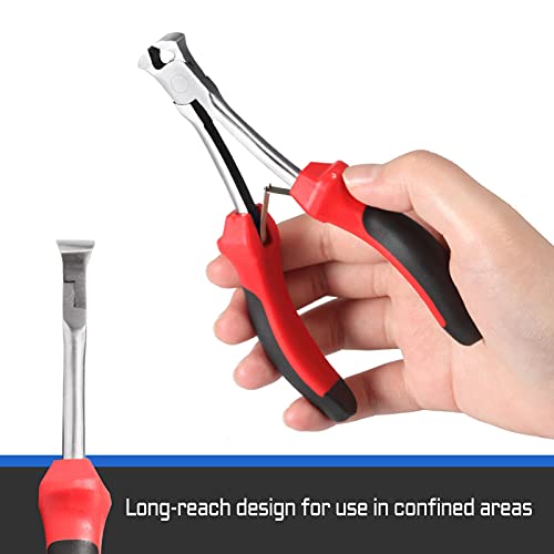 Image of 5.5 Inches End Cutting Pliers Mini Long Reach End Nipper Jewelry Cutting Pliers Wire Cutters for Crafting Nail Puller Trim Puller Staple Nail Remover Tool Jewelry Making Pliers