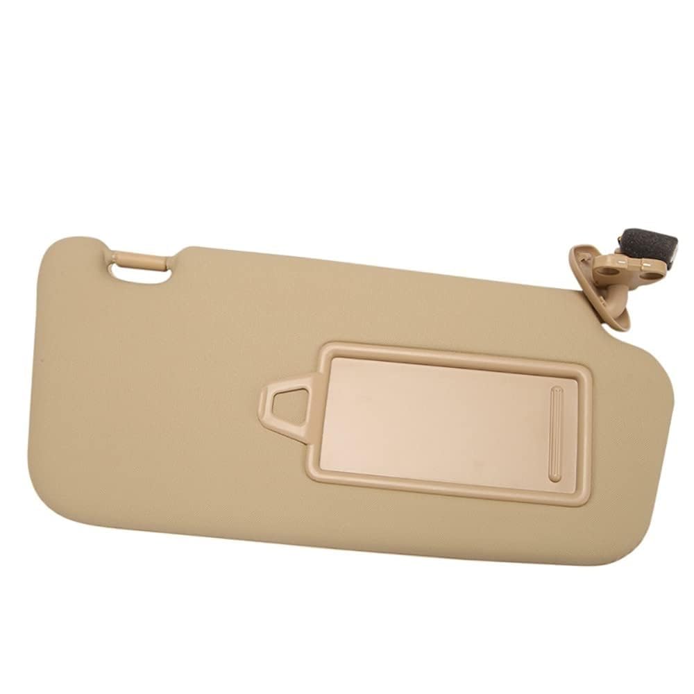 Visera Parasol Interior para Hyundai Accent 2006-2010, Parasol Interior para Coche Visera con Espejo Lado del Conductor Lado del Pasajero Izquierda Bien Reemplazo 852101E860XU,Right-Beige