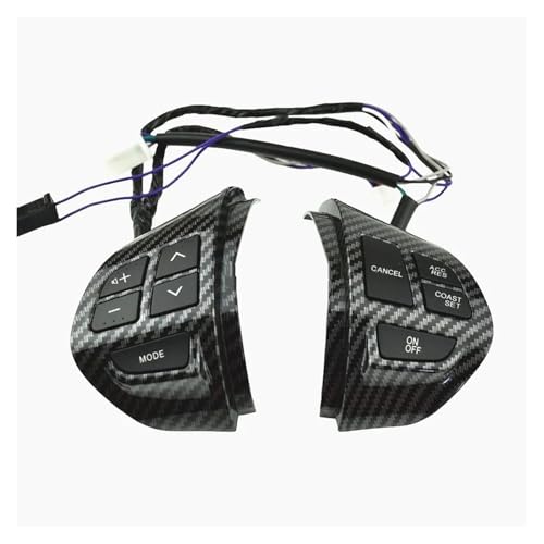 Boutons de style voiture pour Mitsubishi commande au volant ASX look carbone pour DVD