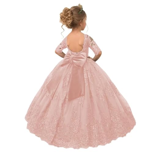 Flower Girl Dress Lace Appliques Flower Girl Dresses for Wedding Backless Ball Gown