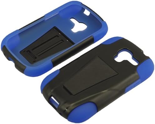 Eagle Cell Hybrid Case with Y Stand for Samsung Galaxy Exhibit T599 - Retail Packaging - Blue/Black