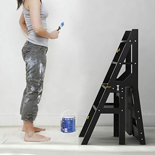 Escalera de madera resistente de 4 niveles con carga de 150 kg 8