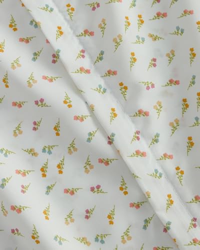 Image of Duvet Cover Cal King - Floral Duvet Cover Set - 3 Piece - Petite Garden | Soft Floral Duvet Cover 104 x 98 with 2 Pillow Shams, Comfy Floral Bedding Set, Hotel Luxury with Zipper Closures & Ties