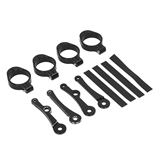 Support de phare de moto en aluminium noir durable pour tube 39mm-41mm - 2