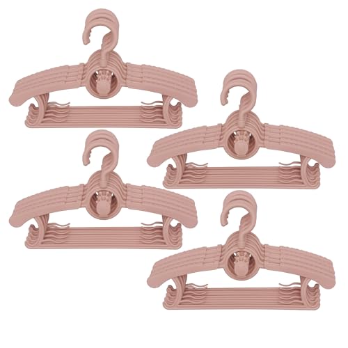 Image of LIYUXIDONG Baby Hangers for Closet, 360° Swivel Hook Kids Hanger, Non-Slip Baby Clothes Hangers, 20pcs Nude Pink Adjustable Toddler Hanger for Girl Boy Infant Kid Hangers, Space Saving