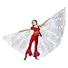 Produktbild Jiakalamo LED Bauchtanz Flügel mit Teleskopstab, Bar Bauchtanz Flügel Isis Flügel für Kinder, 360 Grad Performance Requisiten LED Flügel für Karneval, Halloween, Weihnachten, 110cm/43inch(Weiß)