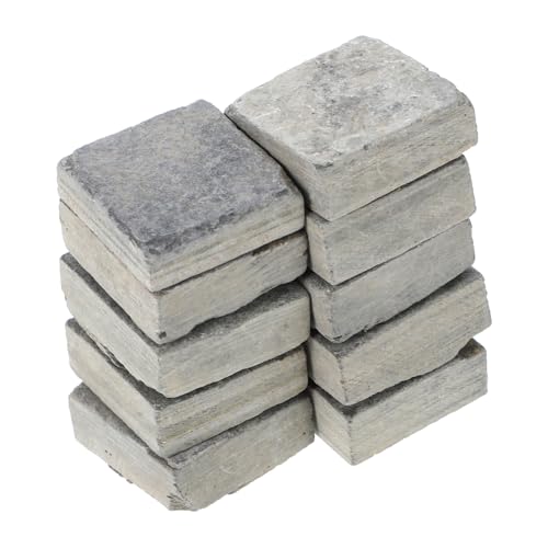 balacoo Unique Betta Fish Tank Landscape Decor 10pcs Natural Stone Tiles for Aquarium