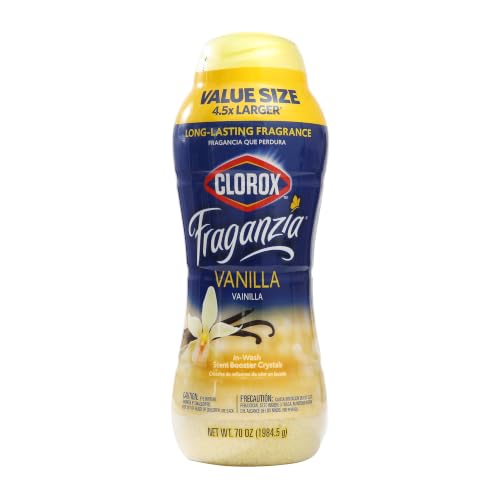 Image of Clorox Fraganzia In-Wash Scent Booster Crystals, Vanilla, 70 Oz, 6-Pack