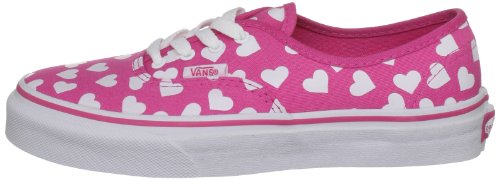 Image of Vans Girl's Fashion Sports Canvas Trainer, Hearts Fandango Pink True White, 7.5 UK Child