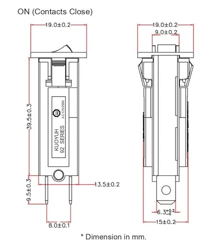 Disjoncteur miniature 5A série 92 évite surchauffe circuits