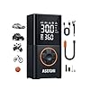AstroAI Inflador de neumáticos L7, compresor de aire portátil, inalámbrico, mini bomba de bicicleta con pantalla digital de valores duales, bomba de aire de neumáticos de automóvil de 150 PSI con