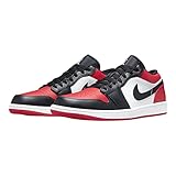 Jordan 1 Low Bred Toe Men's Basketball Black Red 553558-612 (553558-612, Numeric_11_Point_5)